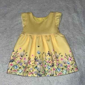 George Yellow Floral Kids Casual Dress